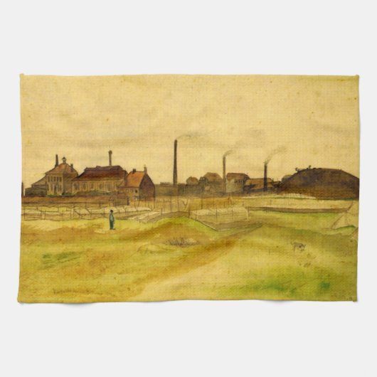 Coalmine in de Borinage door Vincent van Gogh Theedoek (Horizontaal)