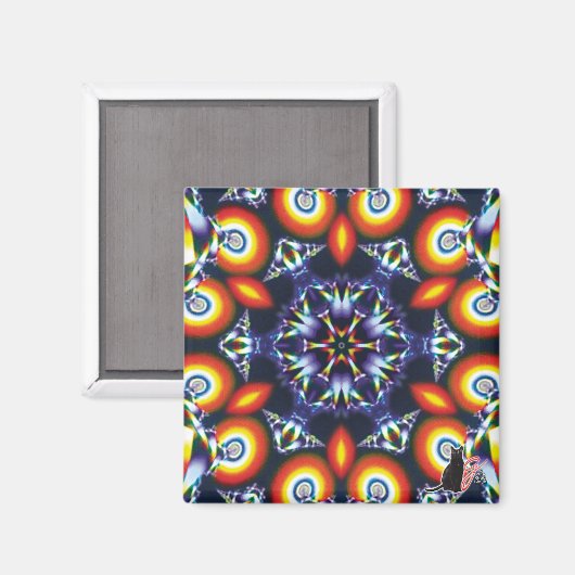 Coals Kaleidoscope Magnet (Voorkant / Achterkant)