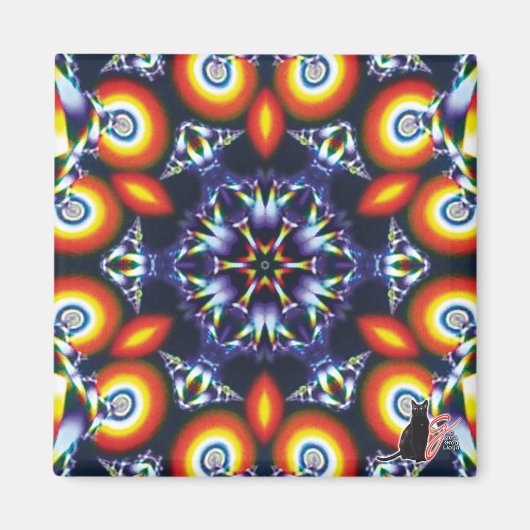 Coals Kaleidoscope Magnet (Voorkant)