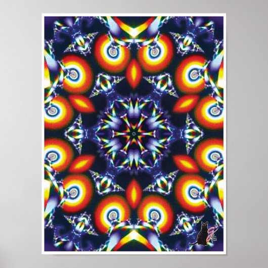 Coals Kinetic Collage Kaleidoscope Poster (Voorkant)
