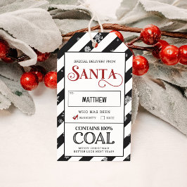 Coals Speciale Levering Ondeugende Lijst Santa Cadeaulabel
