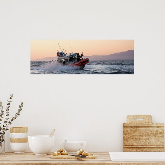 Coast Guard 25-voet responscabine klein Poster (Keuken)