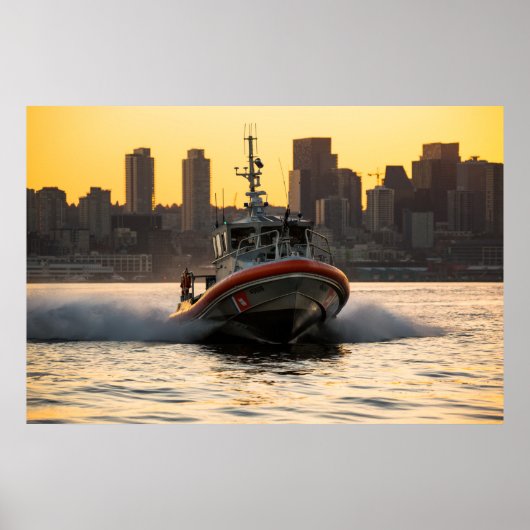 Coast Guard 45-voet responscabine medium Poster (Voorkant)