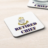 Coast Guard Chief Retired Bier Onderzetter (Linkerzijde)