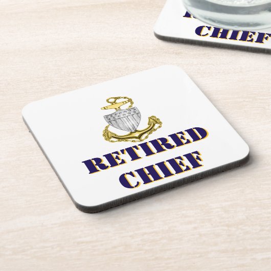 Coast Guard Chief Retired Bier Onderzetter (Linkerzijde)