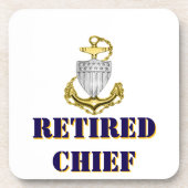 Coast Guard Chief Retired Bier Onderzetter (Voorkant)
