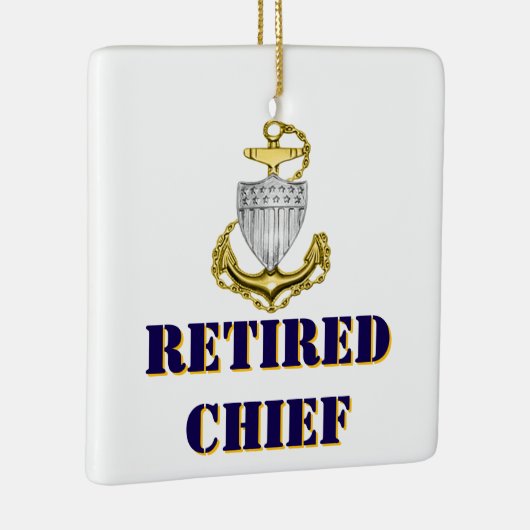 Coast Guard Chief Retired Keramisch Ornament (Rechts)