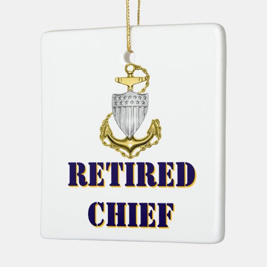 Coast Guard Chief Retired Keramisch Ornament (Links)