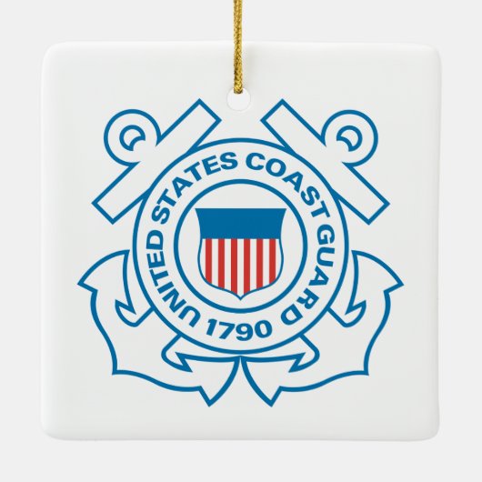 Coast Guard Chief Retired Keramisch Ornament (Achterkant)