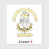 Coast Guard Chief Retired Sticker (Vel)