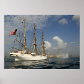 Coast Guard Cutter Eagle in Miami Poster (Voorkant)