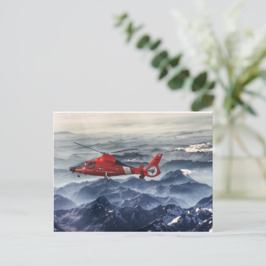 COAST GUARD HELICOPTER BRIEFKAART (Staand voorkant)