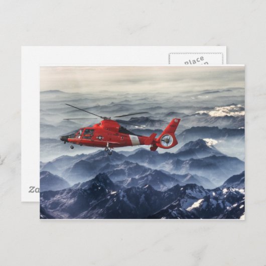 COAST GUARD HELICOPTER BRIEFKAART (Voorkant / Achterkant)