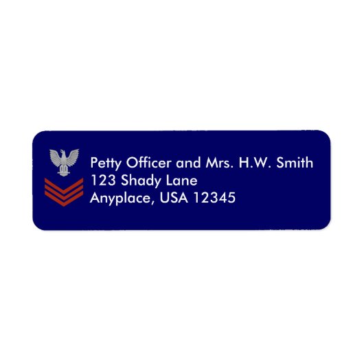 Coast Guard PO1 Return Address Label (Voorkant)
