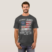 Coast Guard Veteran Tshirt USCG American Flag (Voorkant volledig)