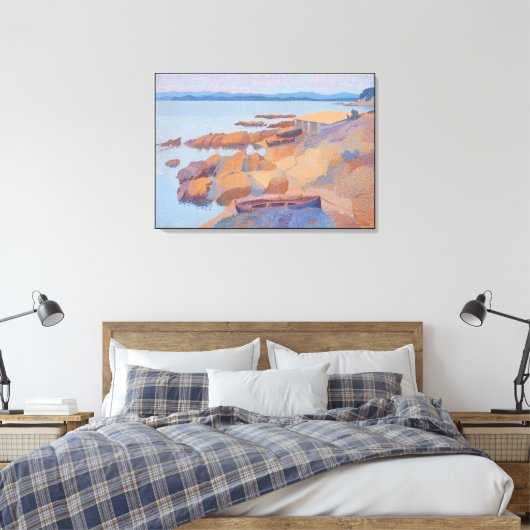 "Coast near Antibes" door Henri Edmond Cross Canvas Afdruk (Insitu (Slaapkamer))
