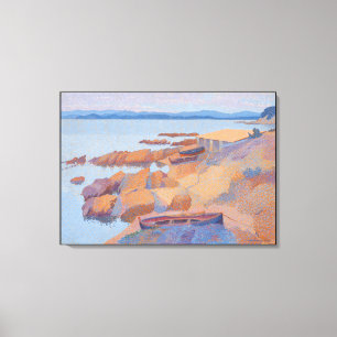 "Coast near Antibes" door Henri Edmond Cross Canvas Afdruk