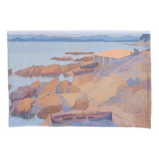 Coast near Antibes" Henri E. Cross Pointillism art Kussensloop (Voorkant)
