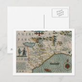 Coast of North Carolina, details van de kaart met  (Voorkant / Achterkant)