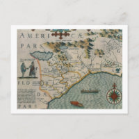 Coast of North Carolina, details van de kaart met