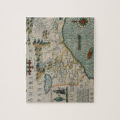 Coast of North Carolina, details van de kaart met  Legpuzzel (Verticaal)