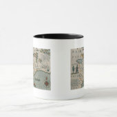 Coast of North Carolina, details van de kaart met  Mok (Midden)