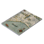 Coast of North Carolina, details van de kaart met Notitieboek (Linkerzijde)