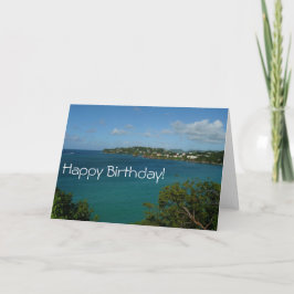 Coast of St. Lucia Birthday Kaart (Blank Inside)
