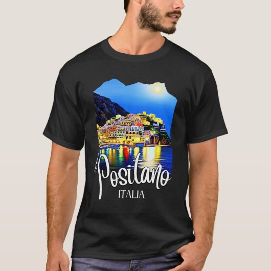 Coast Positano amalfi ' s nachts T-shirt (Voorkant)