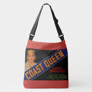 Coast Queen broccoli crate label 1930 Crossbody Tas