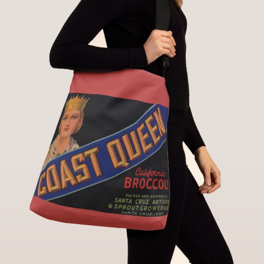 Coast Queen broccoli crate label 1930 Crossbody Tas (Dichtbij)