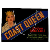 Coast Queen broccoli crate label 1930 Groot Cadeauzakje (Achterkant)