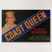 Coast Queen broccoli crate label 1930 Legpuzzel (Horizontaal)