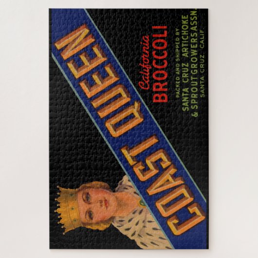 Coast Queen broccoli crate label 1930 Legpuzzel (Verticaal)