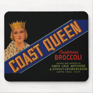 Coast Queen broccoli crate label 1930 Muismat