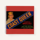 Coast Queen broccoli crate label 1930 Notitieboek (Voorkant)