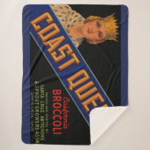 Coast Queen broccoli crate label 1930 Sherpa Deken (Voorkant)