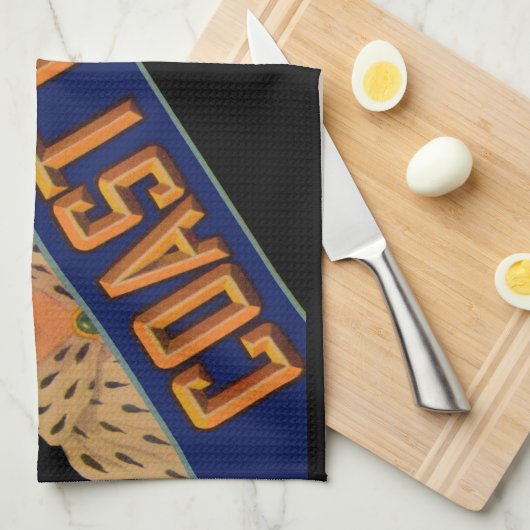 Coast Queen broccoli crate label 1930 Theedoek (Quarter Fold)