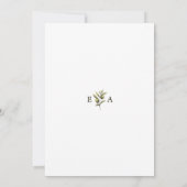 Coast Watercolor Sunset Mediterranean Half Wedding Kaart (Achterkant)