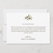 Coast Watercolor Sunset Mediterranean Wedding Bedankkaart (Achterkant)