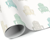 Coastal Adirondack Stoelen Lake House Beach House Cadeaupapier (Rol Hoek)