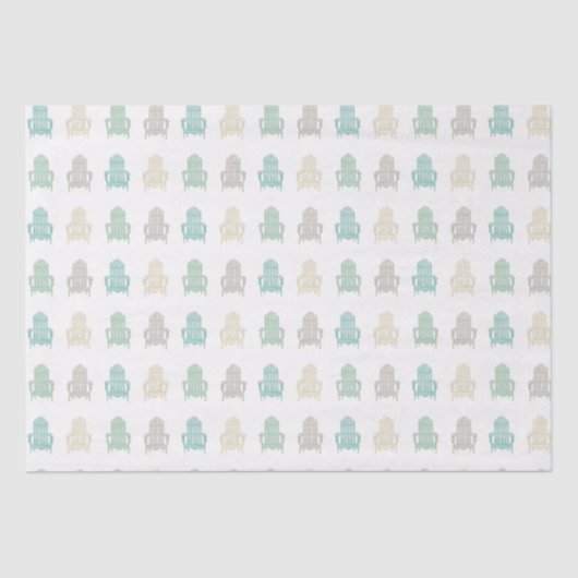 Coastal Adirondack Stoelen Lake House Beach House Tissuepapier (Voorkant)