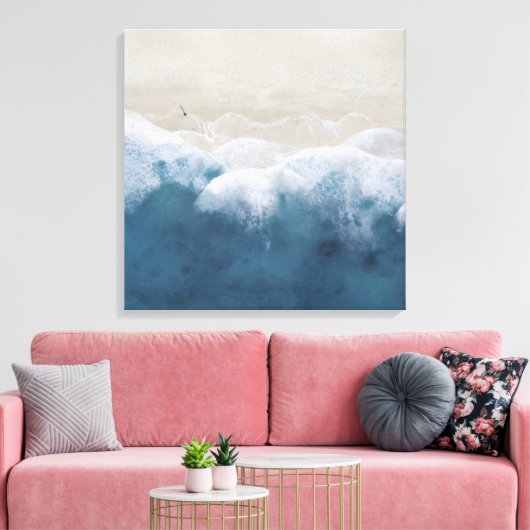 Coastal Aerial Beach 3 Paneel Canvas Print (Insitu (Woonkamer))