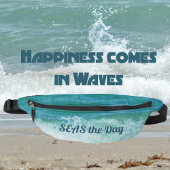 Coastal Aqua Blue Ocean Wave ZEEEN de dag Heuptasje