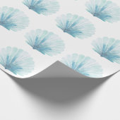Coastal Aqua Scallop Seashell Cadeaupapier (Hoek)