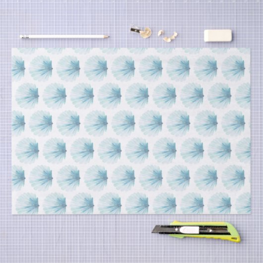 Coastal Aqua Scallop Seashell Tissuepapier (Craft)
