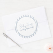 Coastal Baby Ahoy Its a Boy Baby Shower Ronde Sticker (Envelop)