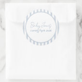 Coastal Baby Ahoy Its a Boy Baby Shower Ronde Sticker (Tas)