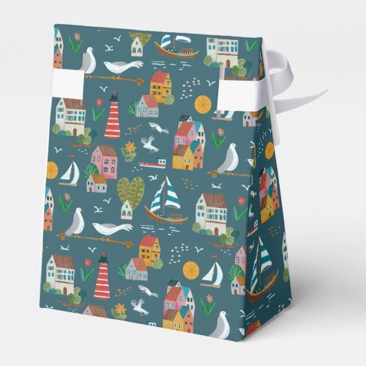 Coastal Baby shower Dank u Bedankdoosjes (Achterkant)