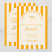 Coastal Bachelorette Invitation/Itinerary - Orange Kaart (Voorkant / Achterkant)